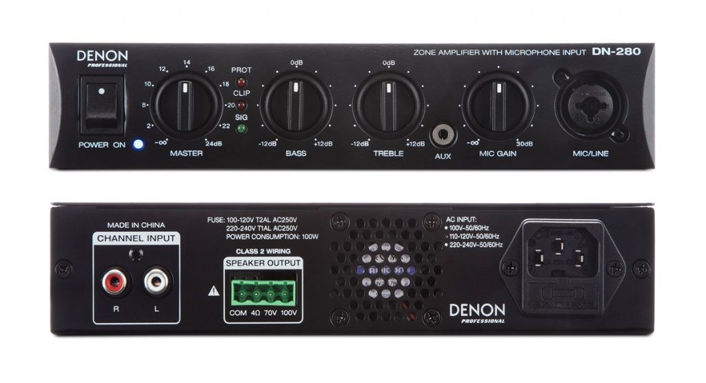 Denon DN-280 – новый зонный усилитель с микрофонным входом