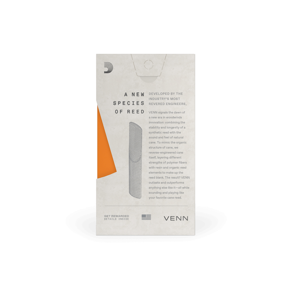 Картинка Синтетическая трость для альт-саксофона №3,5 Rico VAS0135G2 VENN - лучшая цена, доставка по России. Фото N4