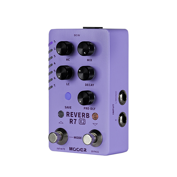 Картинка Педаль эффектов Mooer M723 R7 X2 Reverb - лучшая цена, доставка по России. Фото N2