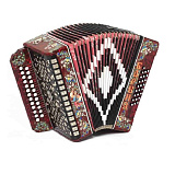 Картинка Гармонь Шуйская гармонь Z44XL-A#-RED Гармонь "Барыня" 25х25-IV, красная - лучшая цена, доставка по России