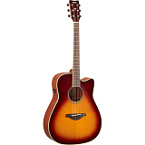 Картинка Трансакустическая гитара Yamaha FGC-TA BS - лучшая цена, доставка по России